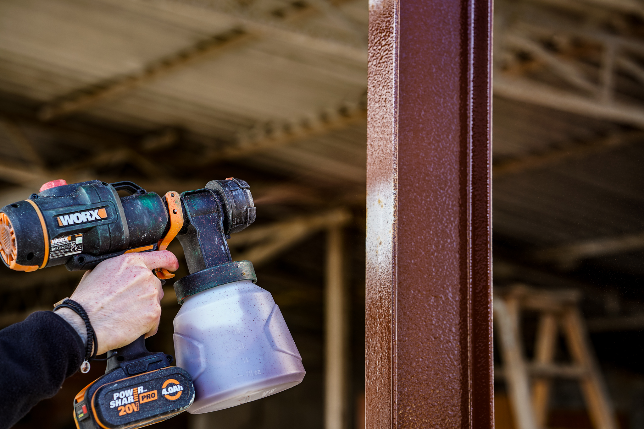 Worx WX020 - Pistola de pintura 20V (1bat 4.0Ah)